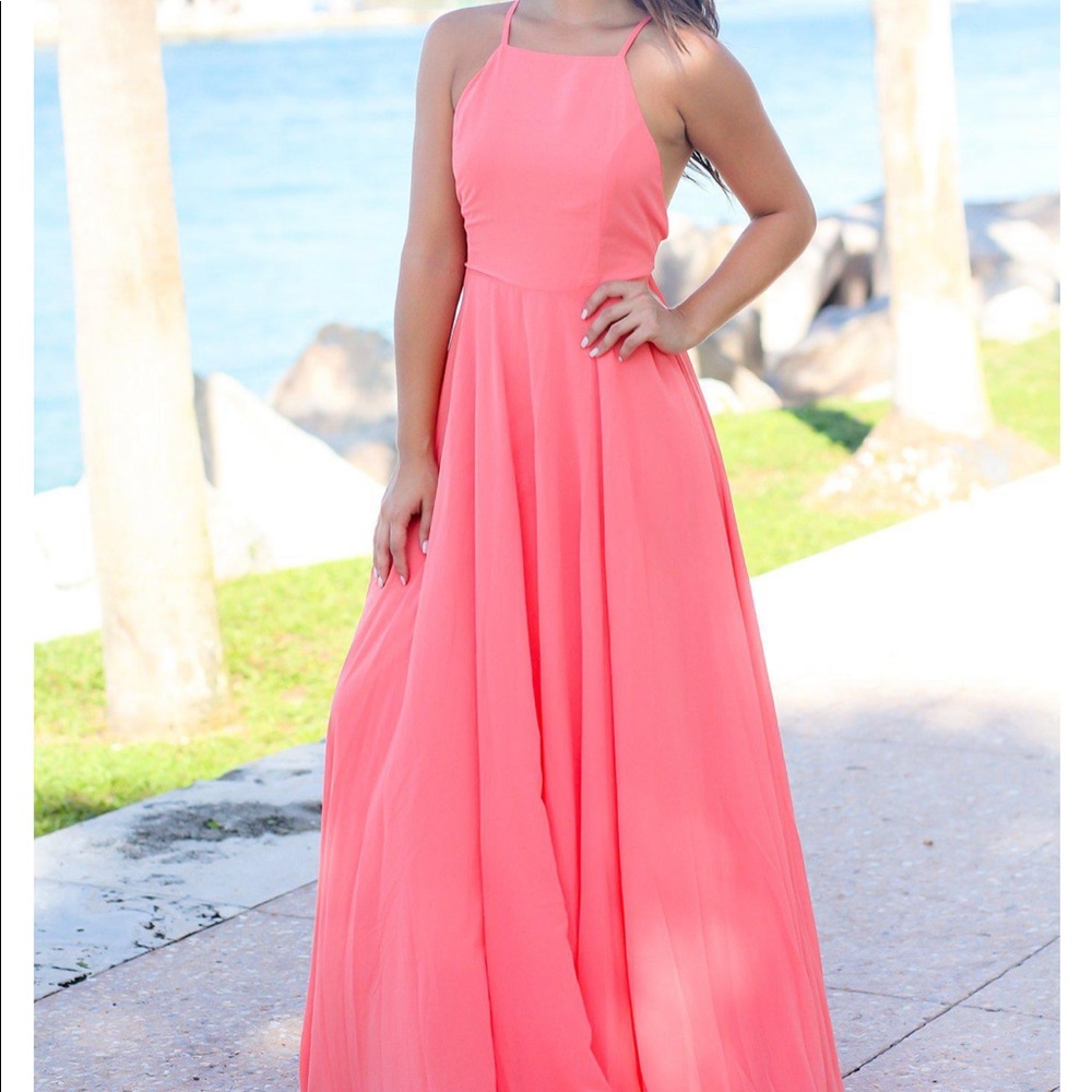 Coral Maxi Dress